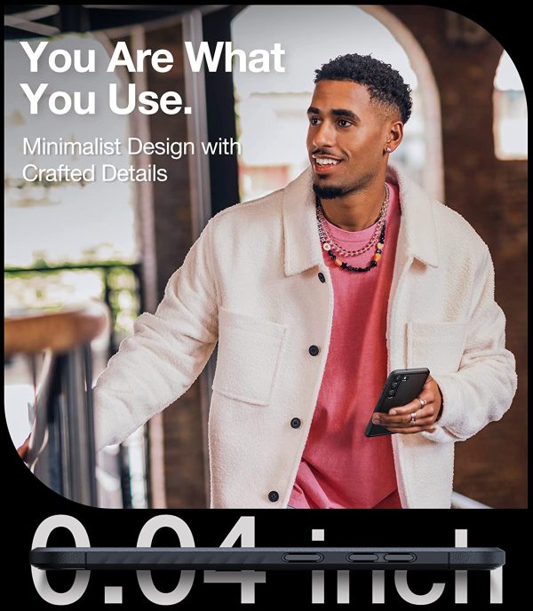 Galaxy S23 Competer Case Non-Slip Grip, Military Grade Drop Tested, Anti-Fingerprint, Protective Shockproof, Non-Slip Grip Designed  Military Grade Drop Tested Case by Torras - Matte Black - Image 3