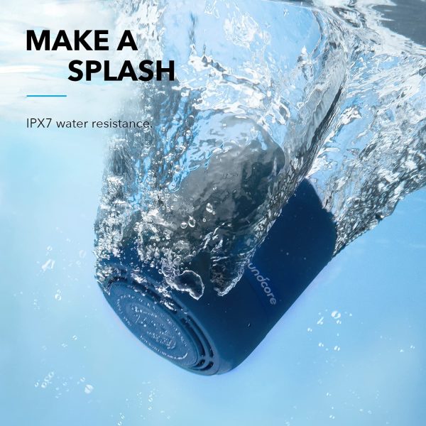 Soundcore Anker Mini 3 Bluetooth Speaker, BassUp and PartyCast Technology, USB-C, Waterproof IPX7, and Customizable EQ - Blue - A3119031 - Image 5