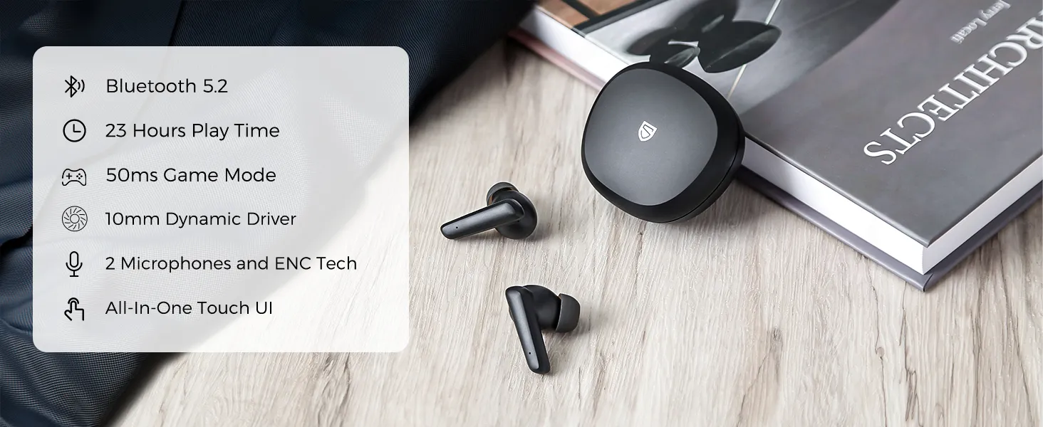 SoundPEATS Life Lite Wireless Earbuds in Pakistan - Black