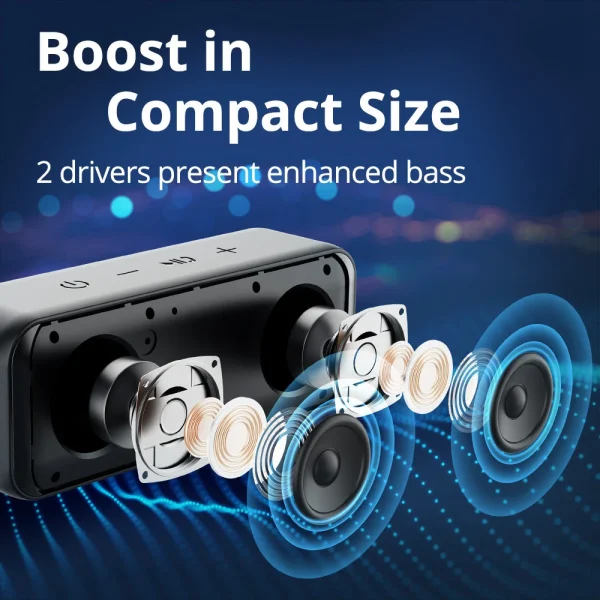 Tronsmart-T2-Mini-Speaker-Waterproof-Grey-518004-0._p1_.jpg Tronsmart T2 Mini Portable Speaker Mini 10W Bluetooth Speaker, Up to 18 Hours Playtime, TWS, IPX7 Waterproof - Gray - Image 2
