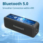 Tronsmart T2 Mini Portable Speaker Mini 10W Bluetooth Speaker, Up to 18 Hours Playtime, TWS, IPX7 Waterproof - Gray - Image 6