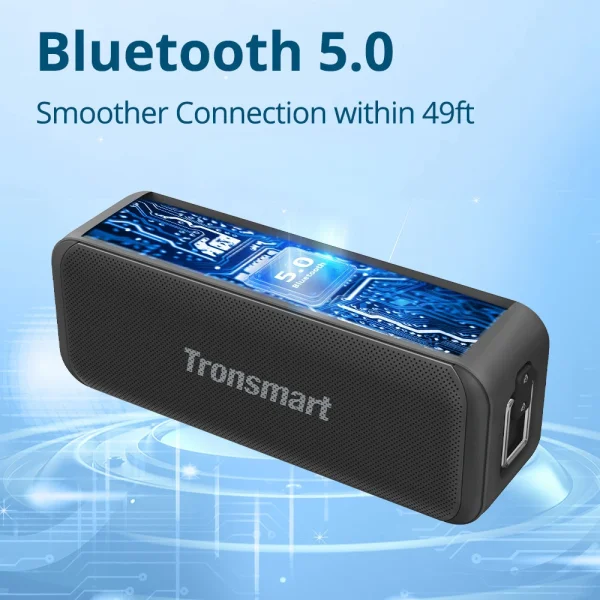 Tronsmart-T2-Mini-Speaker-Waterproof-Grey-518004-4._p1_.jpg Tronsmart T2 Mini Portable Speaker Mini 10W Bluetooth Speaker, Up to 18 Hours Playtime, TWS, IPX7 Waterproof - Gray - Image 6