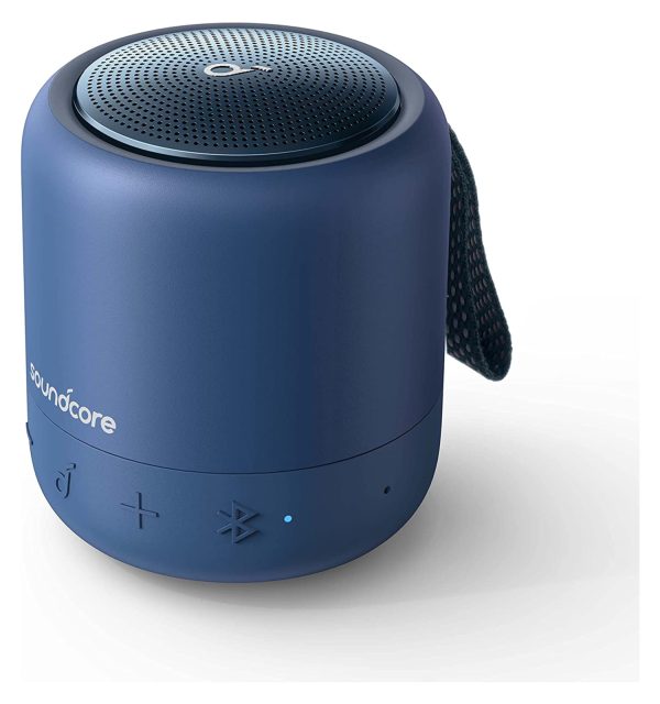 Soundcore Anker Mini 3 Bluetooth Speaker, BassUp and PartyCast Technology, USB-C, Waterproof IPX7, and Customizable EQ - Blue - A3119031 - Image 1