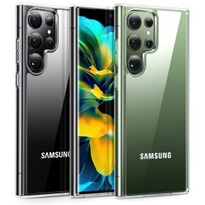 Galaxy S23 Ultra Diamond Clear Case, Military Grade Anti-Drop, Never Yellowing, Hard Back Shockproof Slim Clear Case by Torras -  Crystal Clear