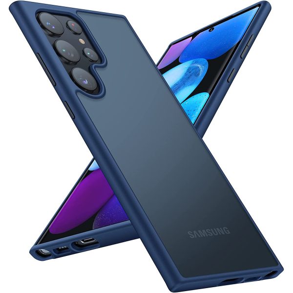 Galaxy S23 Ultra Guardian Case [Military Grade Drop Tested]Semi-Clear Hard Back & Soft Edge case by Torras - Blue - Image 1