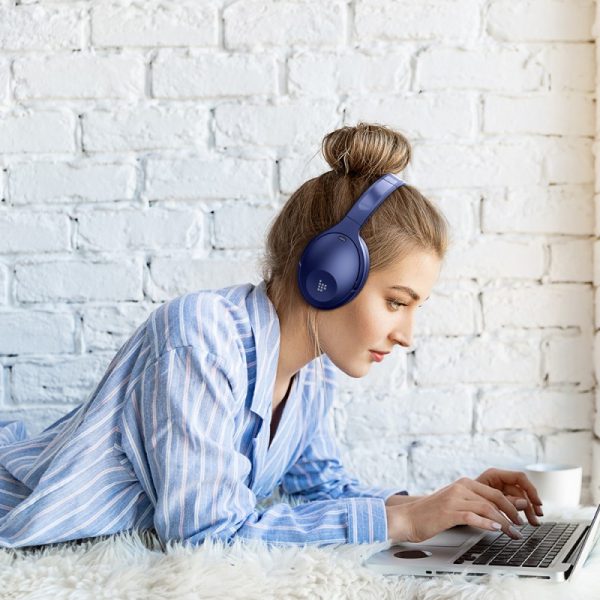 Tronsmart Apollo Q10 Hybrid Active Noise Cancelling Bluetooth 5.0 Headphones, 100H Playtime. Wireless foldable Headset Over Ear Bluetooth headphones with 5 Mics, Touch Control, Smart APP Control - Blue - Image 12