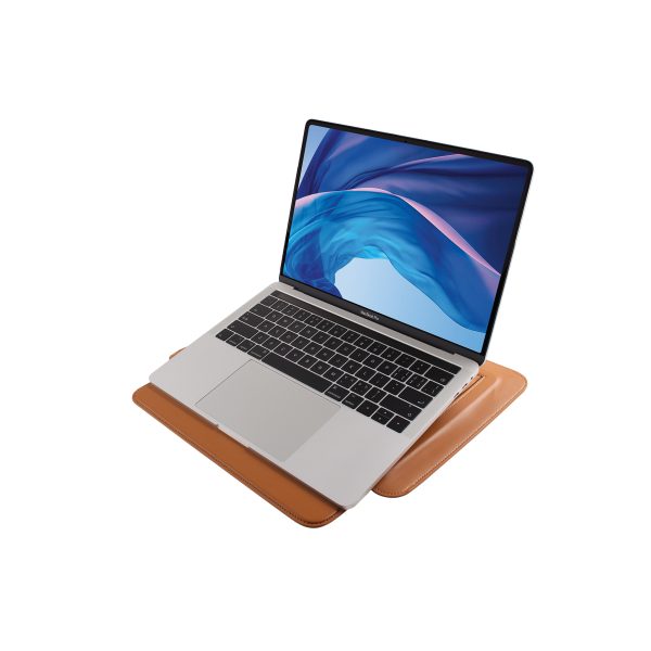 01 JCPal Ergo Multifunctional Sleeve for 13 inch / 14 inch Laptops & MacBooks - Saddle Brown - JCP2392 - Image 1