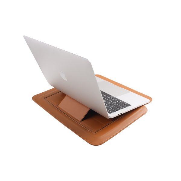 JCPal Ergo Multifunctional Sleeve for 13 inch / 14 inch Laptops & MacBooks - Saddle Brown - JCP2392 - Image 5
