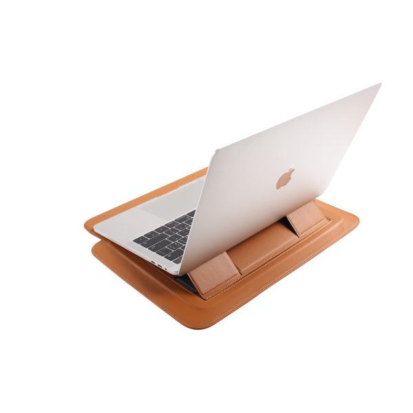 JCPal Ergo Multifunctional Sleeve for 13 inch / 14 inch Laptops & MacBooks - Saddle Brown - JCP2392 - Image 8