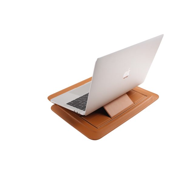 JCPal Ergo Multifunctional Sleeve for 13 inch / 14 inch Laptops & MacBooks - Saddle Brown - JCP2392 - Image 9