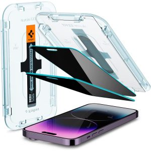 Apple iPhone 14 Pro Max EZ Fit Privacy Screen Protector Case Friendly by Spigen - 2 PACK - AGL05203