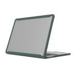 MacGuard XT Protective Case for MacBook Air 13" M3 2024 / M2 2022 by JCPAL - Matte Clear / Midnight Green - JCP1101