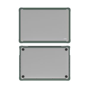 MacGuard XT Protective Case for MacBook Pro 13" M2 2022 / MacBook Pro 13" M1 2020 by JCPAL - Matte Clear / Midnight Green - JCP1100 - Image 3