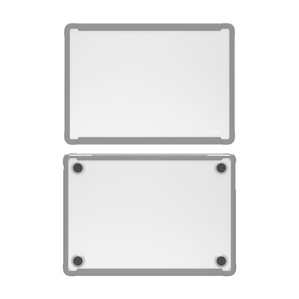 MacGuard XT Protective Case for MacBook Air 13" M3 2024 / M2 2022 by JCPAL - Matte Clear / Gray - JCP1096 - Image 4