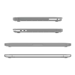 MacGuard XT Protective Case for MacBook Pro 13" M2 2022 / MacBook Pro 13" M1 2020 by JCPAL - Matte Clear / Gray - JCP1095 - Image 3