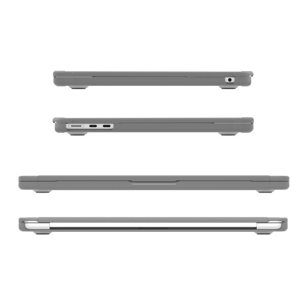 MacGuard XT Protective Case for MacBook Air 13" M3 2024 / M2 2022 by JCPAL - Matte Clear / Gray - JCP1096 - Image 5