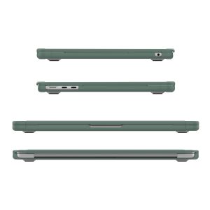 MacGuard XT Protective Case for MacBook Air 13" M3 2024 / M2 2022 by JCPAL - Matte Clear / Midnight Green - JCP1101 - Image 5