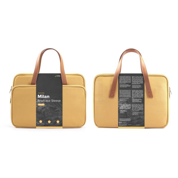 JCPal Milan Briefcase Sleeve for 13 inch / 14 inch Laptops & MacBooks - Sand - JCP2560 - Image 6