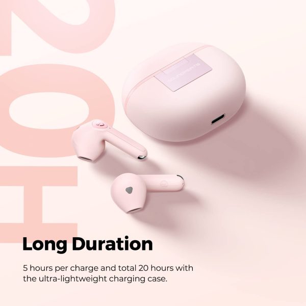 SoundPEATS Air3 Deluxe HS Bluetooth 5.2 Earphones Hi-Res Audio Wireless Earbuds with LDAC Codec, in-Ear Detection,App Support - AMT - Pink - Image 2