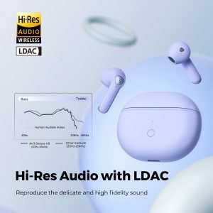 SoundPEATS Air3 Deluxe HS Bluetooth 5.2 Earphones Hi-Res Audio Wireless Earbuds with LDAC Codec, in-Ear Detection,App Support - AMT - Purple - Image 9