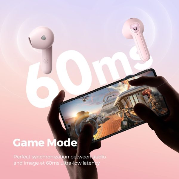 SoundPEATS Air3 Deluxe HS Bluetooth 5.2 Earphones Hi-Res Audio Wireless Earbuds with LDAC Codec, in-Ear Detection,App Support - AMT - Pink - Image 6