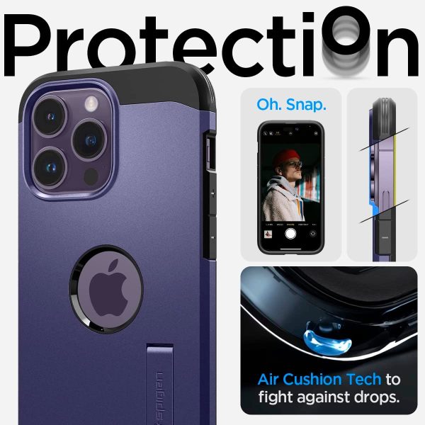 iPhone 14 Pro Max Tough Armor Case by Spigen MagFit Compatible with MagSafe - ACS05576 - Deep Purple - Image 6
