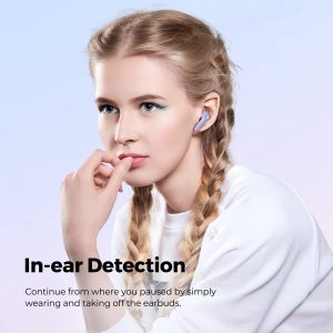 SoundPEATS Air3 Deluxe HS Bluetooth 5.2 Earphones Hi-Res Audio Wireless Earbuds with LDAC Codec, in-Ear Detection,App Support - AMT - Purple - Image 6