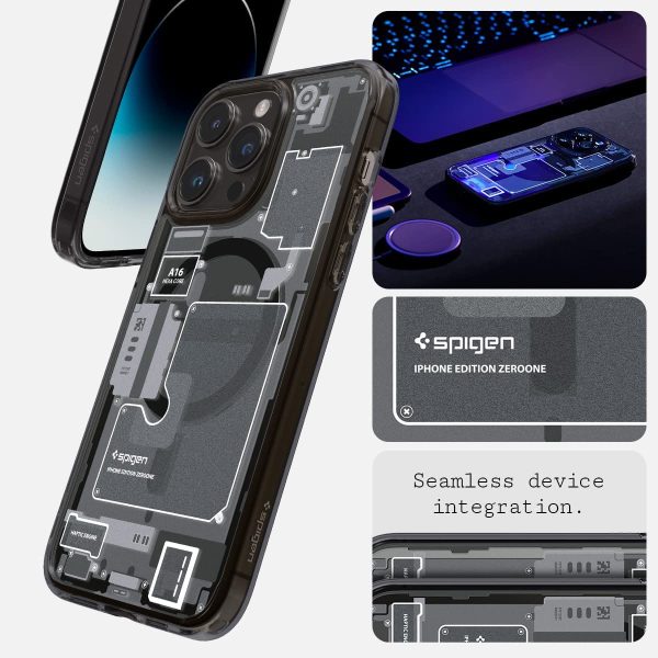 71A8JyepDBL._AC_SL1200_ Apple iPhone 14 Pro Max Ultra Hybrid MagFit MagSafe Enabled Case by Spigen - ACS05539 - Zero One - Image 4