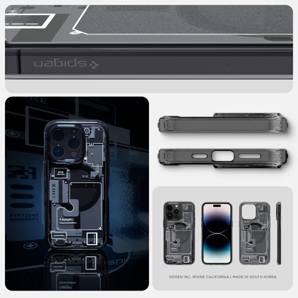 71PJqzt1YhL._AC_SL1200_ Apple iPhone 14 Pro Max Ultra Hybrid MagFit MagSafe Enabled Case by Spigen - ACS05539 - Zero One - Image 6