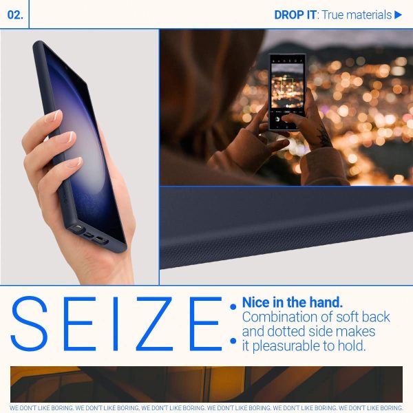 Galaxy S23 Ultra NanoPop Dual tone Liquid Silicone Case by Caseology - Blueberry Navy - ACS05659 - Image 6