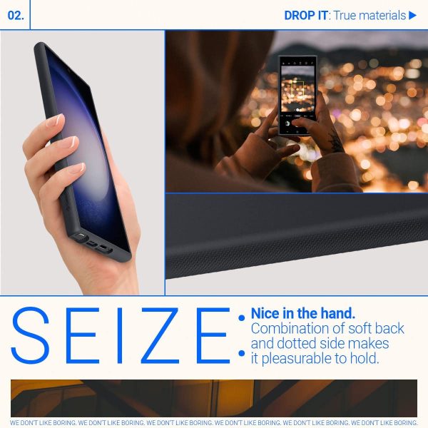 Galaxy S23 Ultra NanoPop Dual tone Liquid Silicone Case by Caseology - Black Sesame - ACS05658 - Image 3