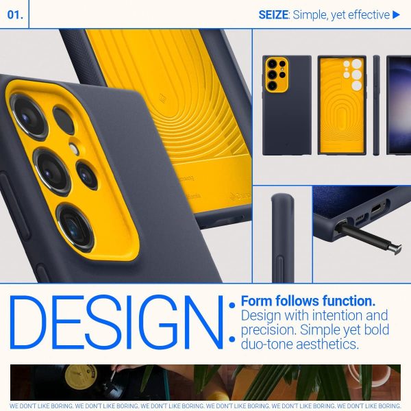 Galaxy S23 Ultra NanoPop Dual tone Liquid Silicone Case by Caseology - Blueberry Navy - ACS05659 - Image 4