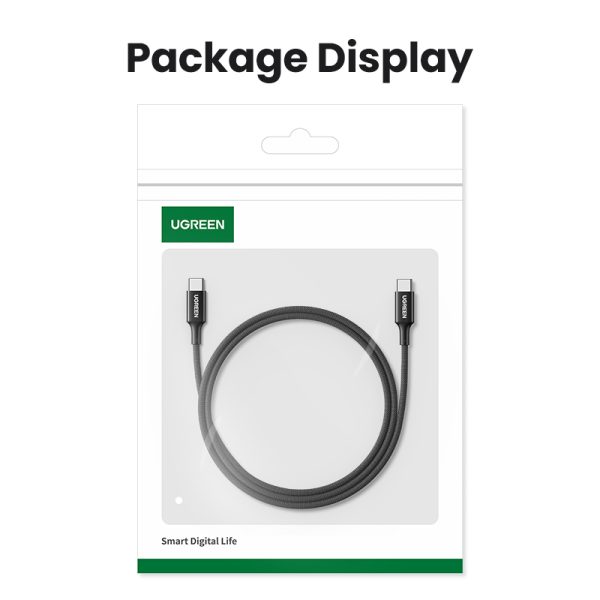 UGREEN 100W QC 4.0 Cable USB-C to USB-C Cable 100W Fast Charging Compatible with USB4 and USB-C, MacBook, USB-C Docking Stations - White - 3 Feet - 15267 - Image 2