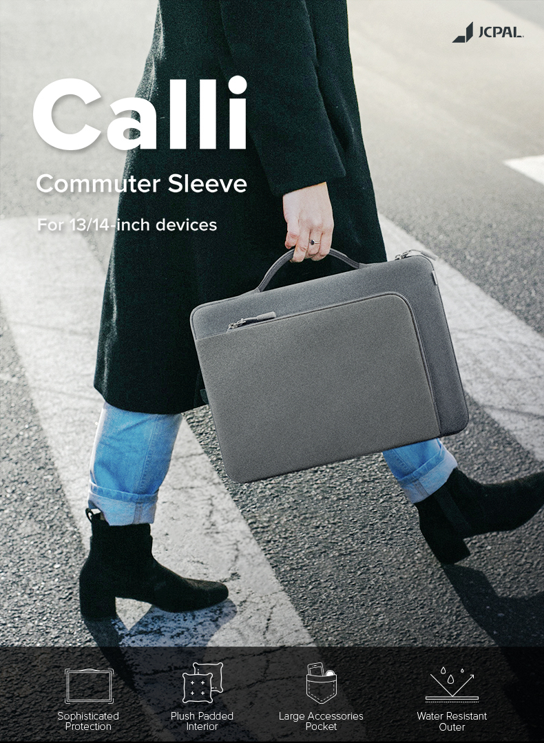 jcpal cali commuter sleeve 14 inch 13 inch midnight 1