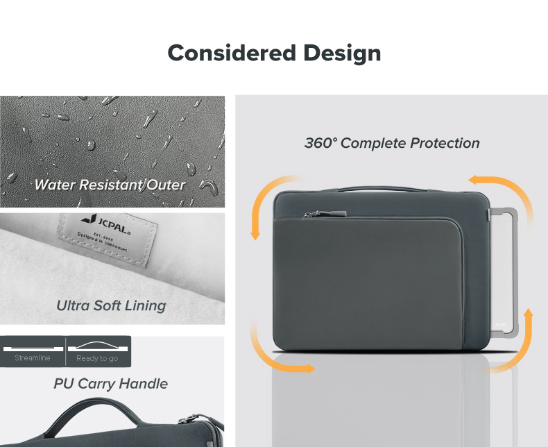 jcpal cali commuter sleeve 14 inch 13 inch midnight 4