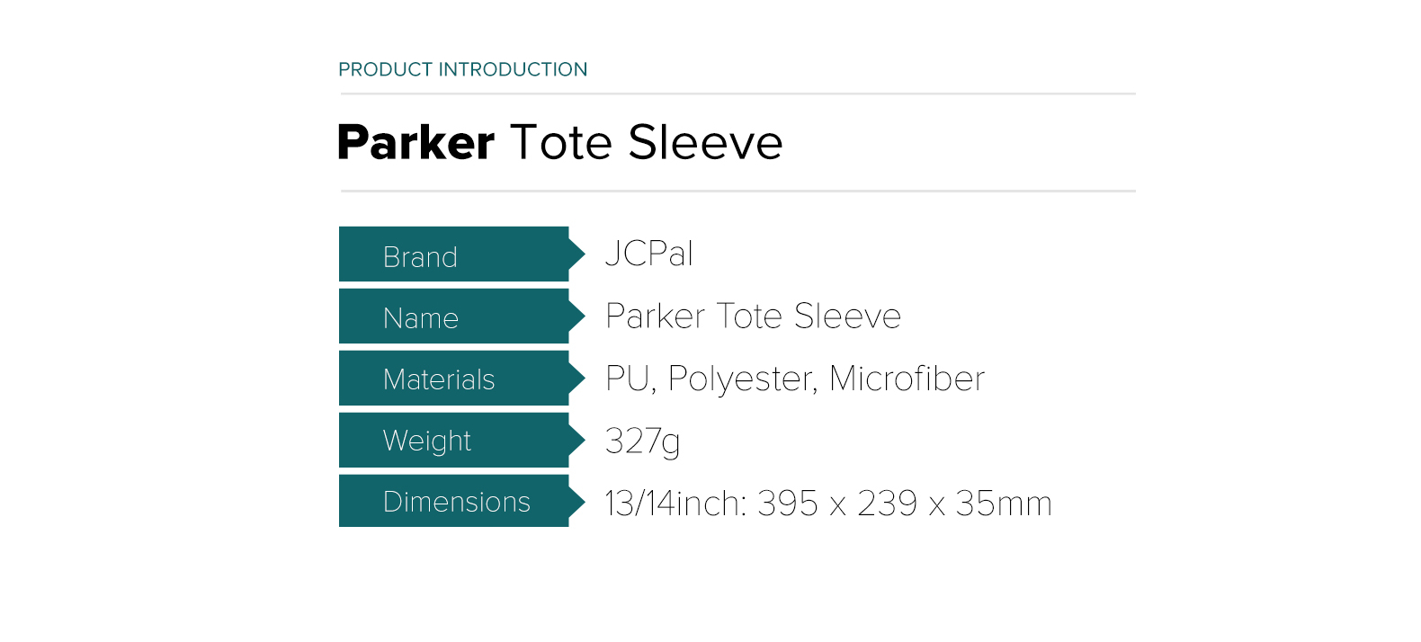 jcpal parker tote sleeve 13 inch 2