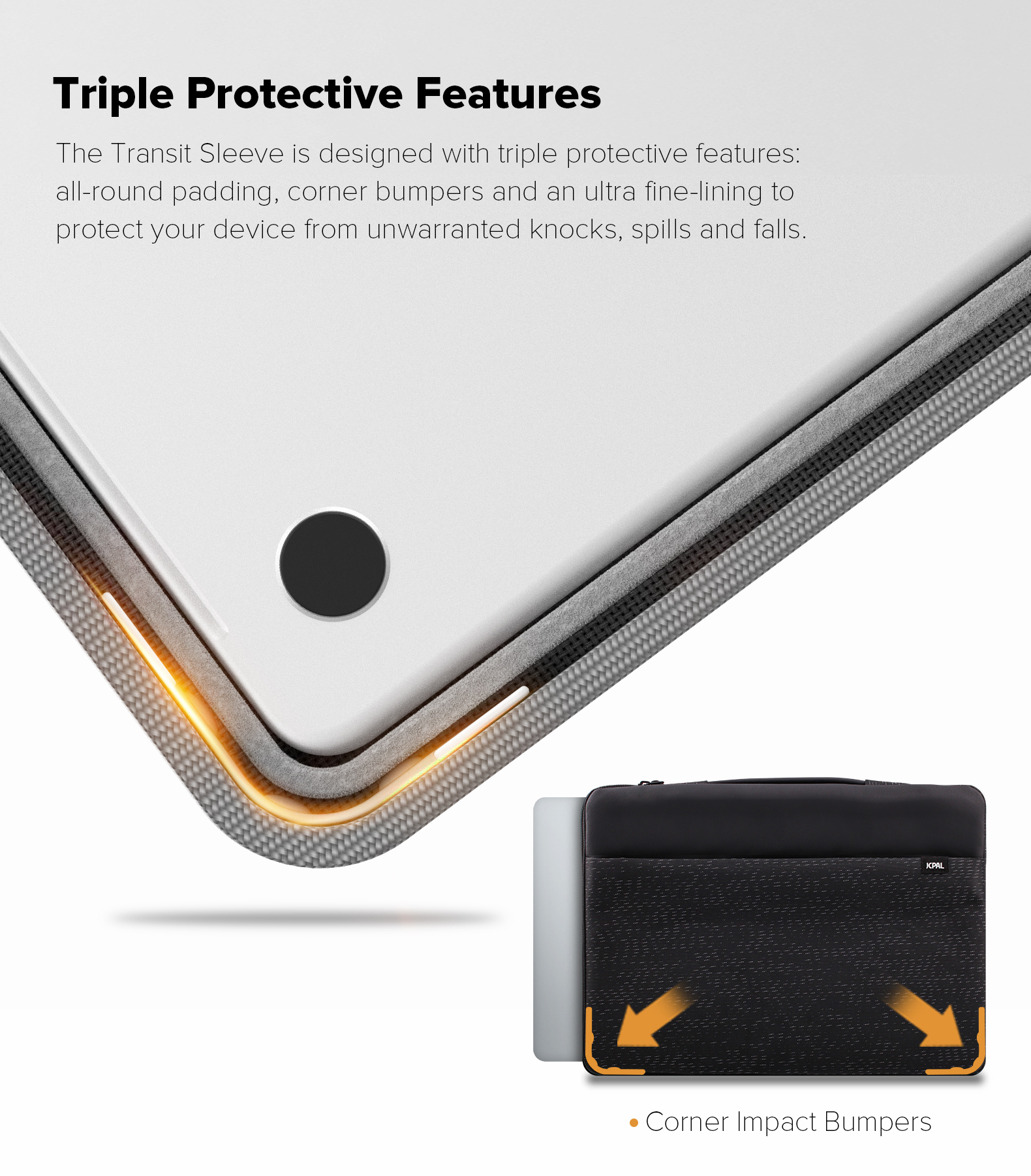 jcpal protection transit sleeve black 13 inch 15 inch 14 inch 16 inch 4