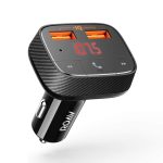 Roav SmartCharge F0 Bluetooth FM Transmitter for Car, Audio Adapter and Receiver, Hands-Free Calling, MP3 Car Charger with 2 USB Ports, PowerIQ, and AUX Output - R5113112