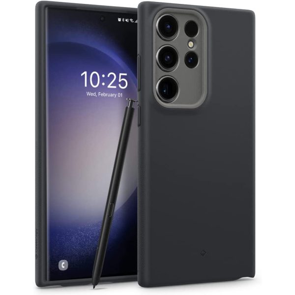 s23 ultra nanopop black sesame silicon case Galaxy S23 Ultra NanoPop Dual tone Liquid Silicone Case by Caseology - Black Sesame - ACS05658 - Image 1