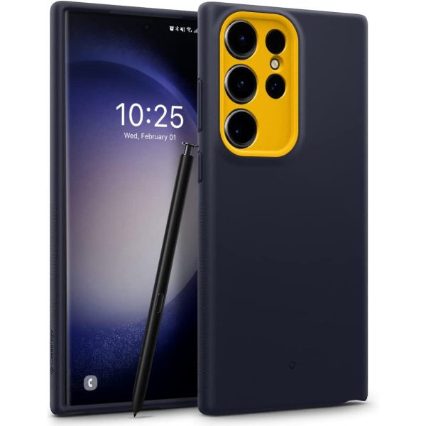 Galaxy S23 Ultra NanoPop Dual tone Liquid Silicone Case by Caseology - Blueberry Navy - ACS05659 - Image 1