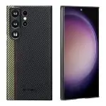 Galaxy S23 Ultra MagEZ Case 3 MagSafe Compatible Military Drop Protection Carbon Fiber Magnetic Case by PITAKA - Overture 600D