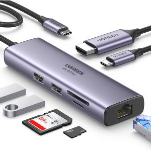 UGREEN USB C Hub 7-in-1 Multiport Adapter Docking Station 60515 - Grey - BIS