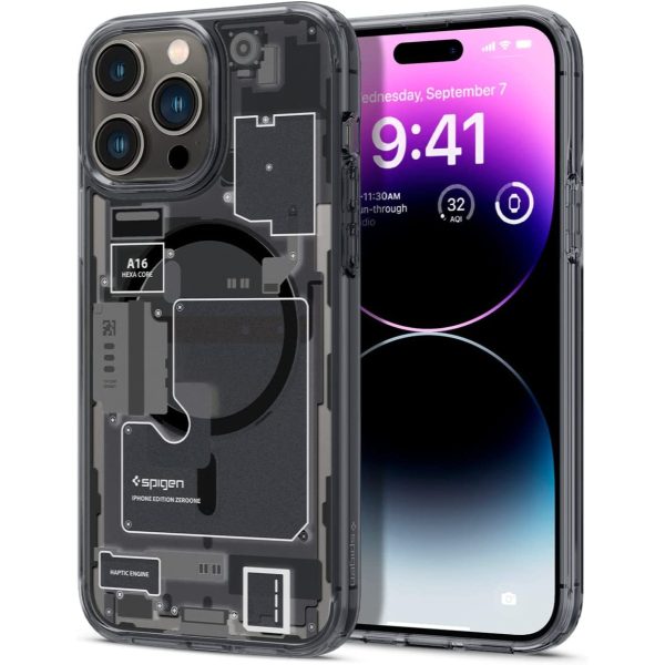 ultra hybrid zero one 14 pro max spigen magfit Apple iPhone 14 Pro Max Ultra Hybrid MagFit MagSafe Enabled Case by Spigen - ACS05539 - Zero One - Image 1