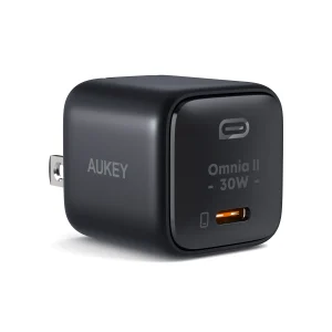 Aukey Omnia Mini 30W USB-C PD Charger with GaN Power Tech with PPS Support for Samsung Super Fast Charging - PA-B1L