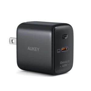 Aukey Omnia II 45w GaN PD 1 Port Wall Charger with PPS Support for Samsung Super Fast Charging - PA-B2T