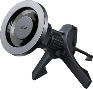 ESR Magnetic Car Mount (HaloLock), Compatible with MagSafe Car Mount, Magnetic Phone Holder for Car, Air Vent Mount for iPhone 14/13/12 Series, Car Accessories, Charging Not Supported, Metallic Grey