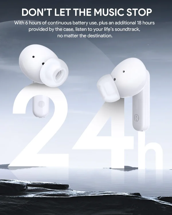 EP-M1NCWHITE_5_1024x1024@2x.jpg AUKEY True Wireless Earbuds w Active Noise Cancellation, Stunning Sound Quality, Seamless Connection & IPX5 Waterproof - EP-M1NC - Image 5