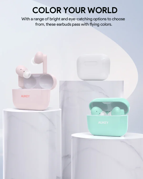 EP-M1NCWHITE_8_1024x1024@2x.jpg AUKEY True Wireless Earbuds w Active Noise Cancellation, Stunning Sound Quality, Seamless Connection & IPX5 Waterproof - EP-M1NC - Image 8