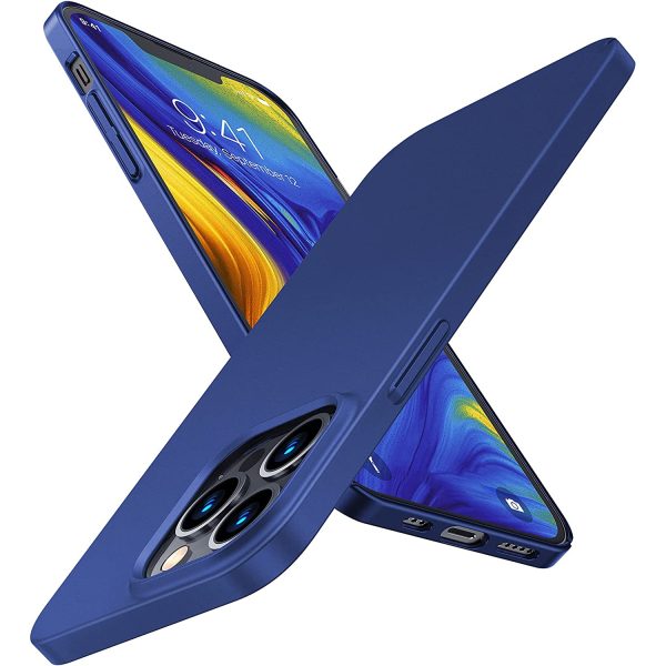 13 pro max originfit blue magsafe torras iPhone 13 Pro Max OriginFit Magsafe enabled Slim Case Lightweight Hard PC Cover Phone Case - Navy Blue - Image 1