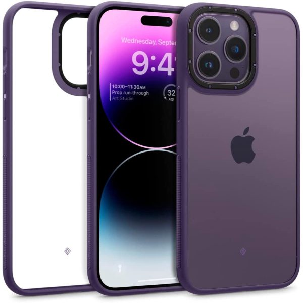 Apple iPhone 14 Pro Max Skyfall Clear Case by Caseology - ACS05562 - Deep Purple - Image 1